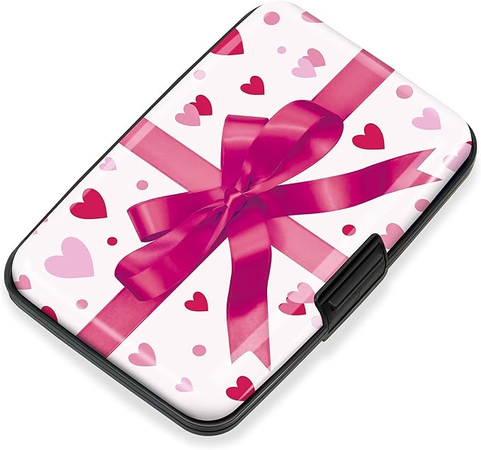 Mayski Credit Card Holder, RFID Blocking, Aluminum Alloy Hard Case, Small Mini Business Metal Wallet for Women Men, Heartfelt Gift