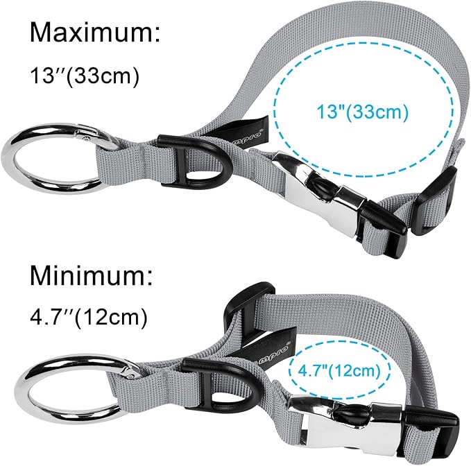 Wisdompro Jacket Gripper Strap, Add a Bag Luggage Straps Baggage Suitcase Belts Travel Accessories with Hook and D-Ring - Make Your Hands Free, Easy to Carry Your Extra Bags - Gray
