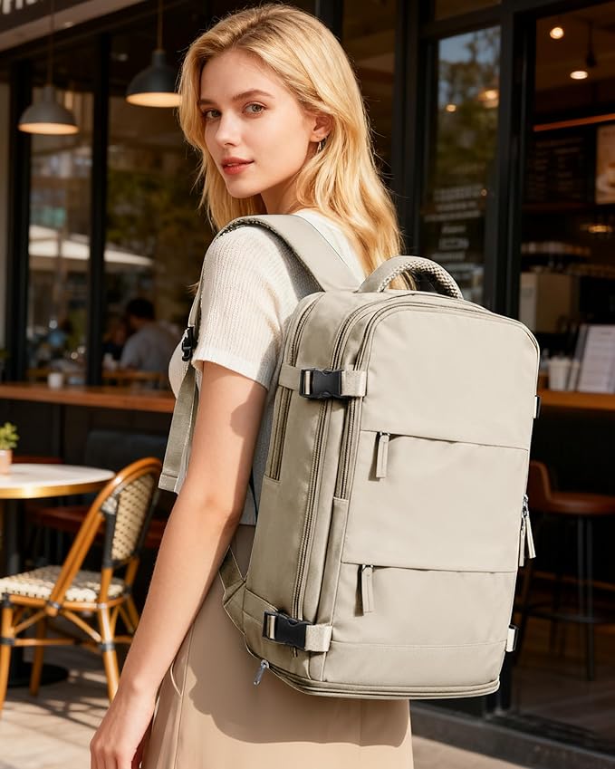 coofay Large Travel Backpack For Women Men Airline Approved Carry On Backpack Flight Approved Waterproof Sports Luggage Backpack Casual Daypack Hiking Backpack