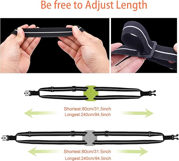 Luggage Straps Bag Bungees for Add a Bag Easy to Travel Suitcase Elastic Strap Belt (Black-R, L)