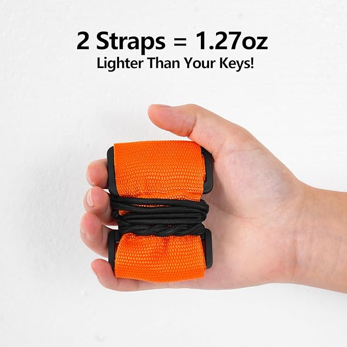 BILIONE Add a Bag Luggage Straps 4 Pack, Adjustable Bungee Elastic Belt to Connect Two Suitcases, Secure Carry On & Travel Essentials (Orange+Green+Rainbow+Black)