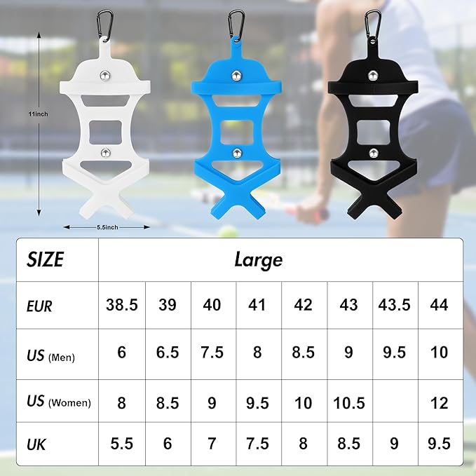 Shoe Holster for Backpack, takyu Shoe Holder with Backpack Clips for Cleat Bag, Shoe Clips Sports and Outdoor Accessories for Climbing Trip Carrying Extra Shoes (Blue)