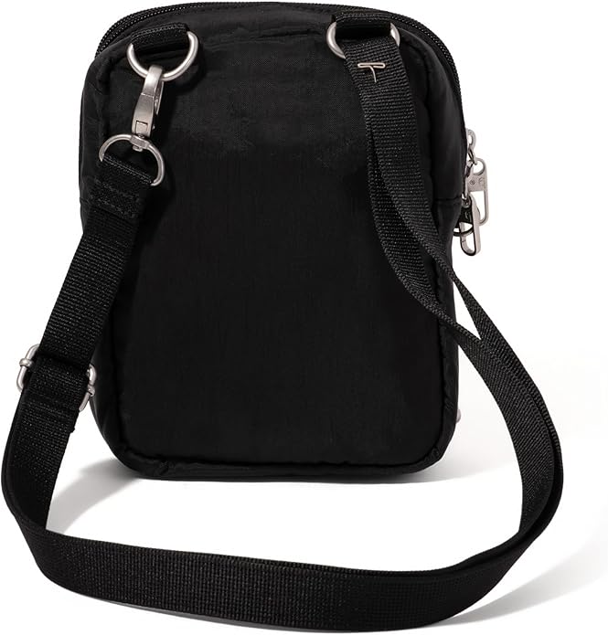 Baggallini Securtex® Anti-theft Mini Everything Crossbody Bag, 6.3"x8.25" Rfid, Locking Zippers & Cut-resistant Strap