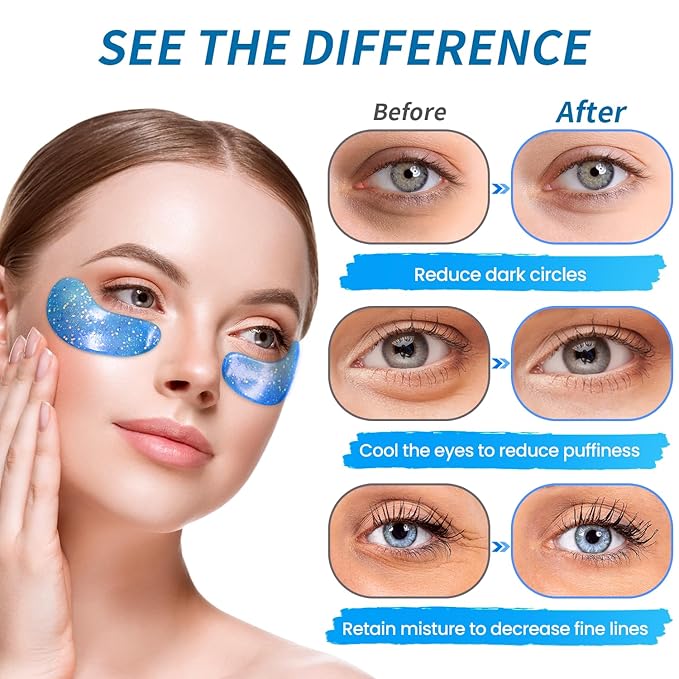 Eye Masks (48 Pairs) - Bachelorette Party Favors, Collagen Under Eye Patches for Puffy Eyes, Fine Lines and Dark Circles, Spa Party, Bridesmaid, Birthday Gift for Her