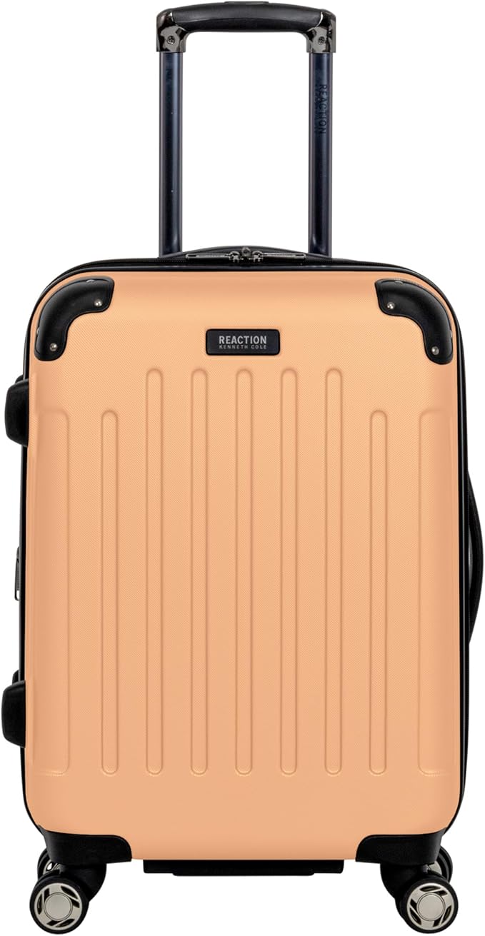 Kenneth Cole REACTION Renegade Luggage Expandable 8-Wheel Spinner Lightweight Hardside Suitcase, Dreamsicle, 2-Piece Set (20"/28")