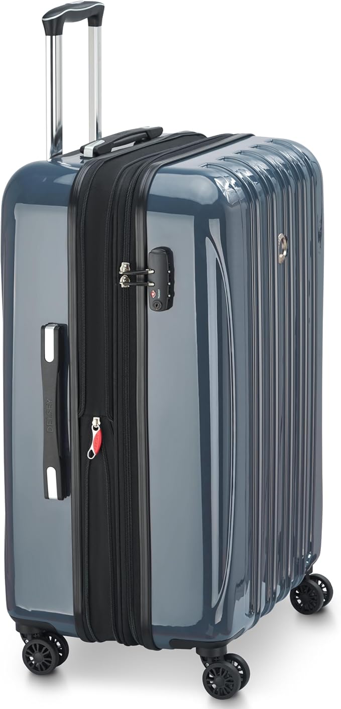 DELSEY PARIS Helium Aero Hardside Expandable Luggage with Spinner Wheels, Orion Blue, 3-Piece Set (21/24/28)