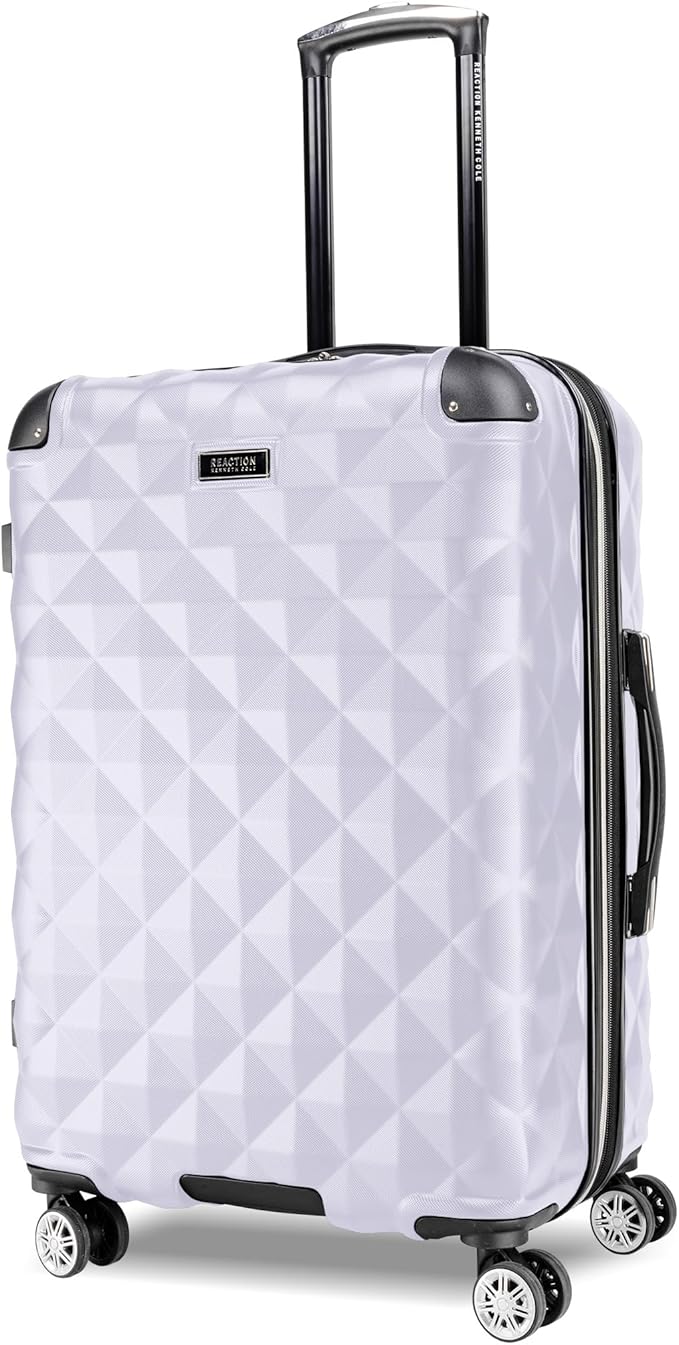 Kenneth Cole REACTION Diamond Tower Collection Lightweight Hardside Expandable 8-Wheel Spinner Travel Luggage, Lavender, 24-Inch Checked