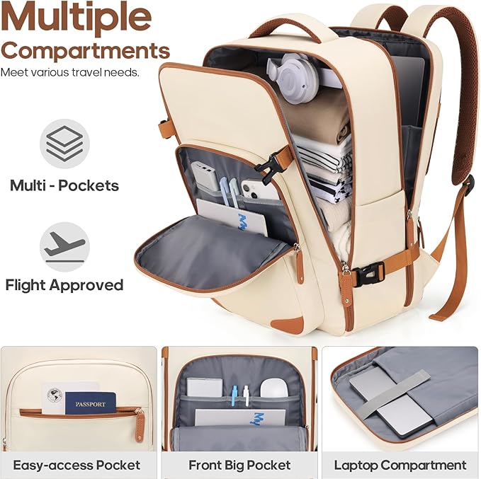 Luggage Sets 3 Piece, Expandable 100% PC Hardshell Suitcase with Spinner Wheels, 20in Suitcase Set with TSA Lock for Women, Carry On Luggage with Travel Backpack