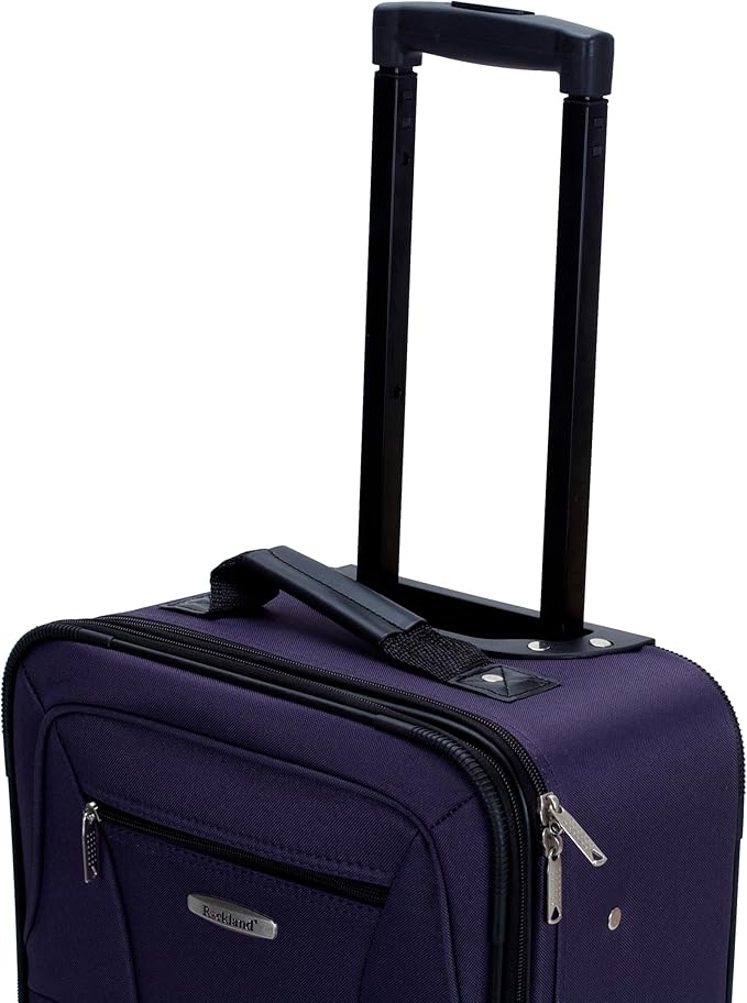 Rockland Fashion Expandable Softside Upright Luggage Set, Purple, 2-Piece (14/19)