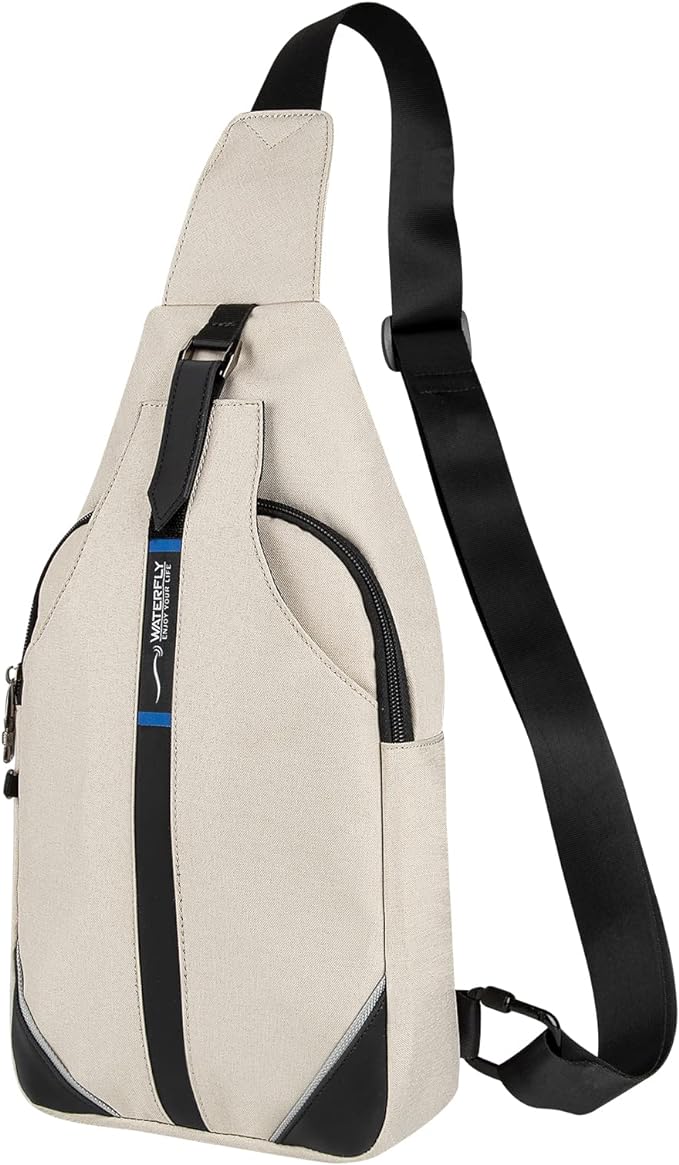 WATERFLY Medium Crossbody Sling Backpack Anti Theft Backpack for Traveling Chest Shoulder Bag