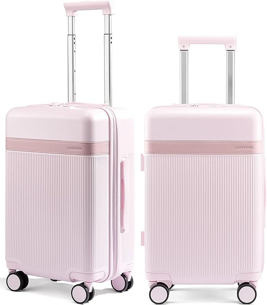 LOVEVOOK Hard Shell 24 Inch Carry On Luggage with Removable Lining,Large Capacity Carry On Suitcase with Wheels Lock,Lightweight Airline TSA Approved Checked Luggage for Men Women Travel Business Trip