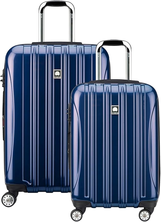 DELSEY PARIS Helium Aero Hardside Expandable Luggage with Spinner Wheels, Blue Cobalt, 2-Piece Set (21/24)