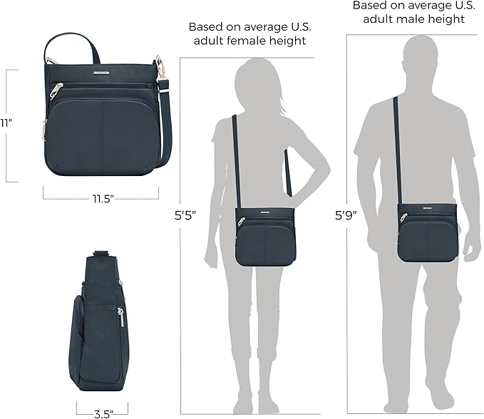Travelon Anti-Theft Classic North/South Crossbody Bag