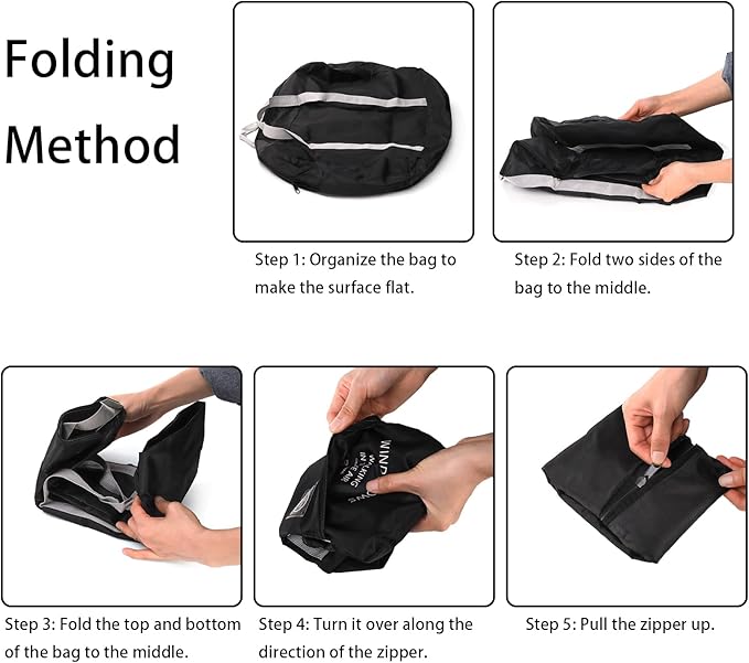 Foraineam 6 Pcs Foldable Travel Duffel Bags, Waterproof Weekender Overnight Tote Bags Personal Item Bag Lightweight Carry-on Luggage Bags for Sports, Gym, Outing, Vacation