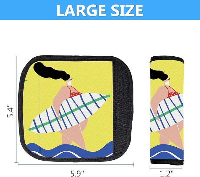 Luggage Handle Wrap 3Pcs Suitcase Identifier - Bogg Bag Strap Wrap Cover, Easy Identification Bright Neoprene Marker Sleeve Grips Comfort Travel Accessories for Airport (Y20)