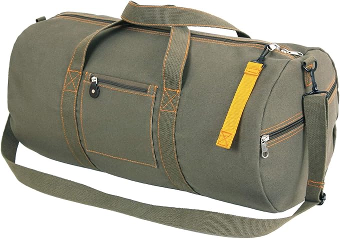 Rothco Canvas Equipment Duffle Bag – Travel & Gym Bag with Heavyweight Cotton Canvas Material – Great for Storing Gear, Clothing, and More