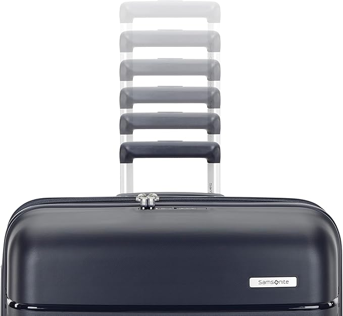 Samsonite Elevation Plus - Carry-On Hardside Luggage - Scratch Resistant Polypropylene Shell, RightHeight™ Adjustable Handle, Integrated AirTag Holder, TSA Lock, WetPak™ Compartment - Midnight Blue