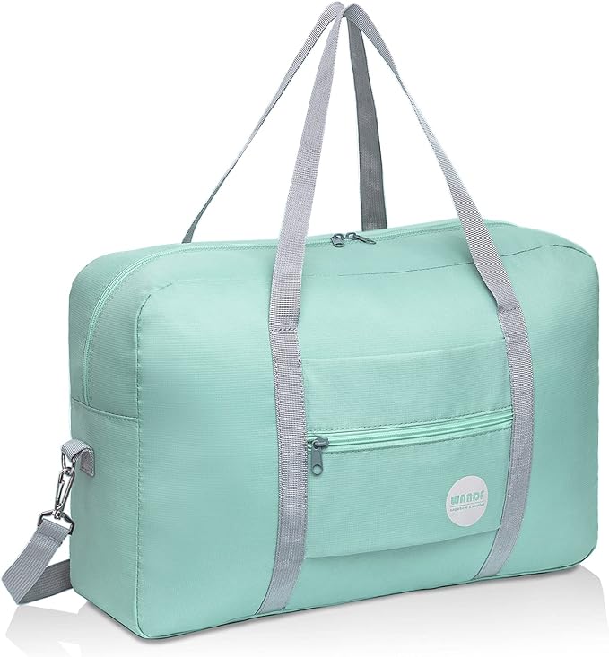 WANDF For Spirit Airlines Personal Item Bag 18x14x8 Travel Duffel Bag Underseat Foldable Carry-on Luggage for Women
