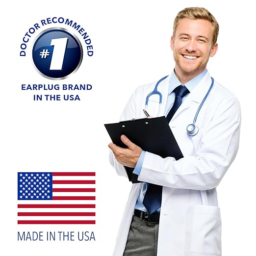 Mack’s Maximum Protection Soft Foam Earplugs – 40 Pair, 33 dB Highest NRR – Comfortable Ear Plugs for Sleeping, Snoring, Loud Concerts, Motorcycles and Power Tools | Made in USA