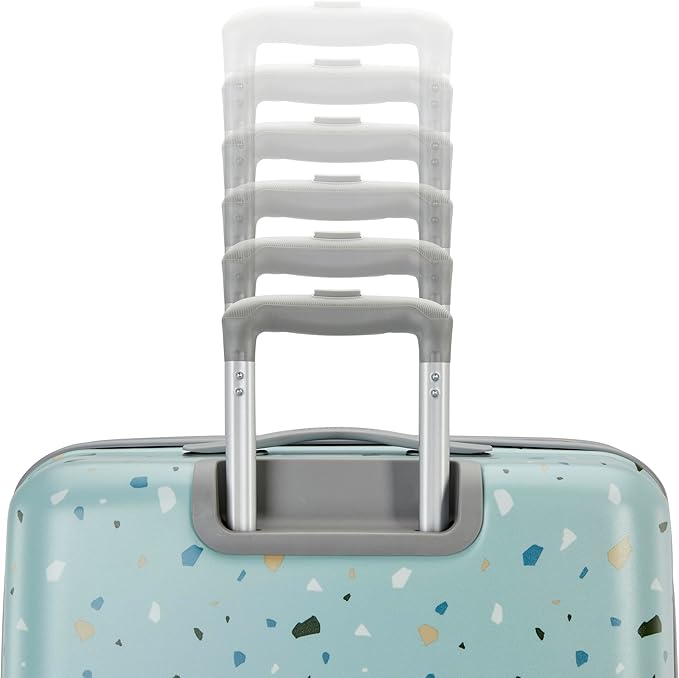 American Tourister Moonlight Hardside Expandable Luggage with Spinner Wheels, Blue Terazzo, 2-Piece Set (20/28)