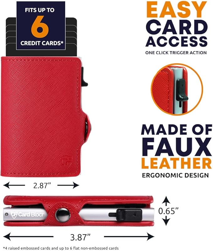 Conceal Plus Pop Up Wallet for Women – Slim Wallet for Small Purse & Crossbody Bag with Quick Card Access and RFID Blocking – Compact Card Holder (4-6 Card Capacity)