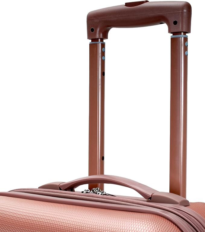Rockland Melbourne Hardside Spinner Wheel Luggage, Rosegold, Carry-On 20-Inch