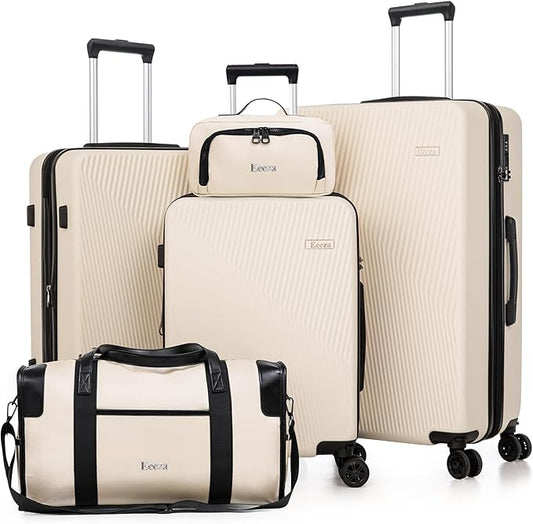 Expandable Luggage Sets 5 Piece,Suitcases with Wheels,ABS Hard Case Luggage with TSA Lock Spinner Wheels,Carry On Luggage Set (5 Piece Sets (20"/24"/28"/DB/TB))