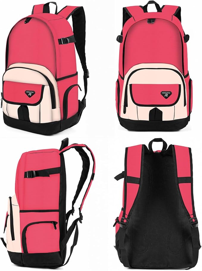 rickyh style School Backpack Travel Bag for Men & Women Lightweight College Back Pack with Laptop Compartmen