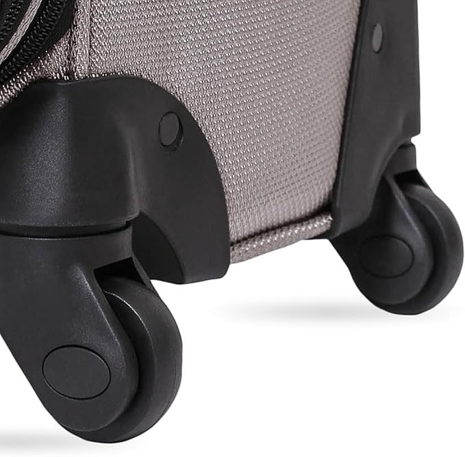 SWISSGEAR Sion Softside Expandable Spinner Luggage Durable Lightweight Travel Suitcase, Pewter, Carry-On 21-Inch