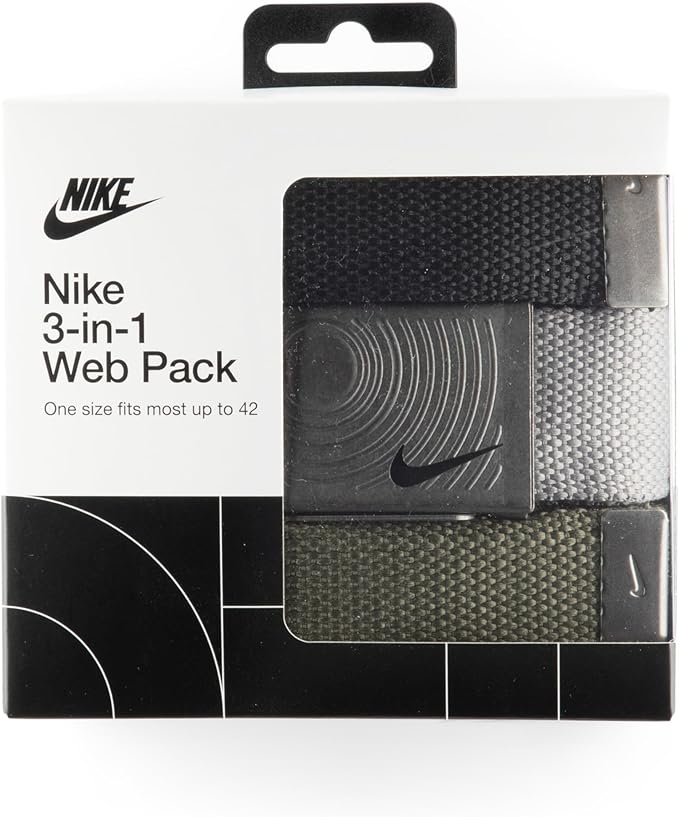 Nike Men's 3 Pack Web Belt