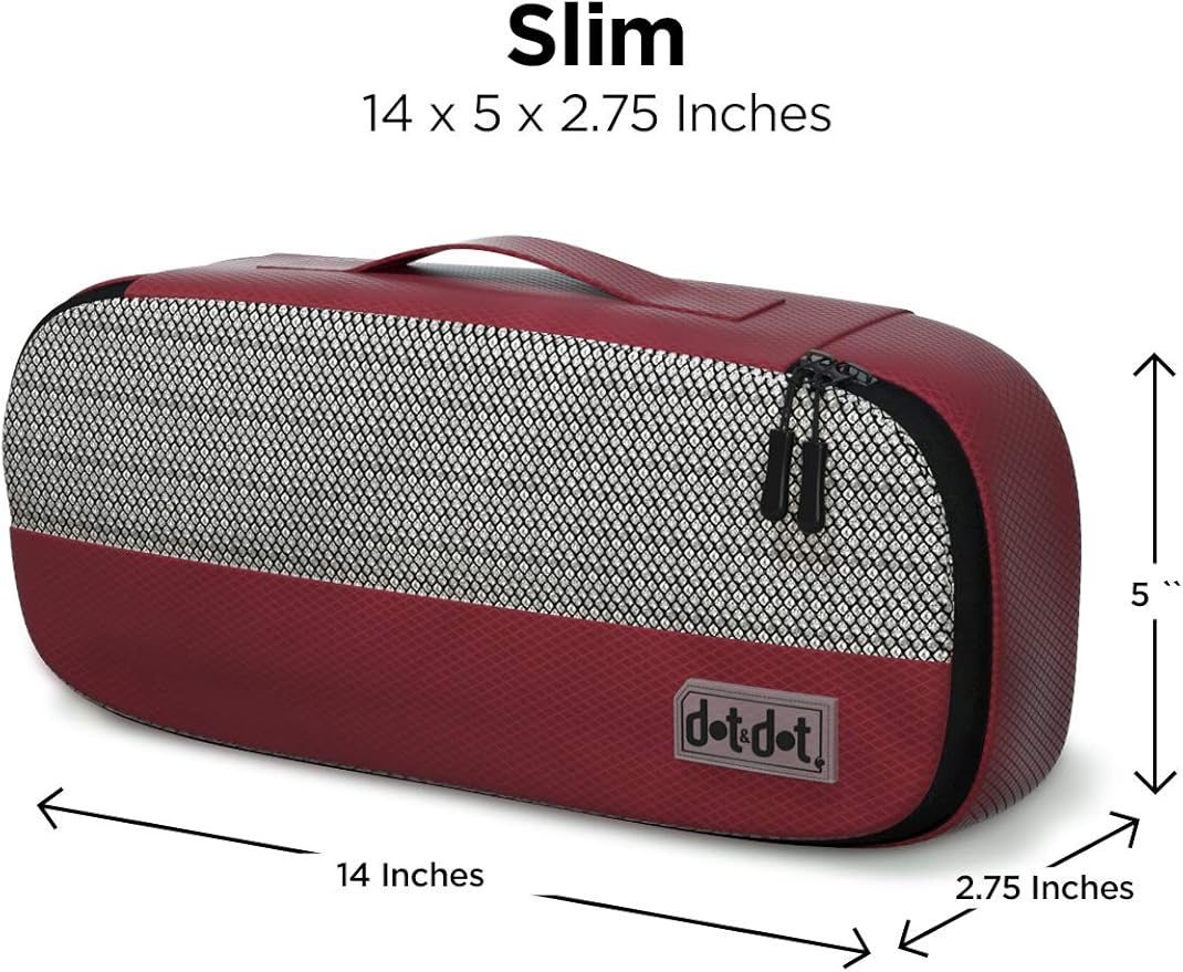 Slim Packing Cubes for Travel - 5pc Packing Cubes for Suitcases - Lightweight Luggage Organizer Bags (Non-Compression)