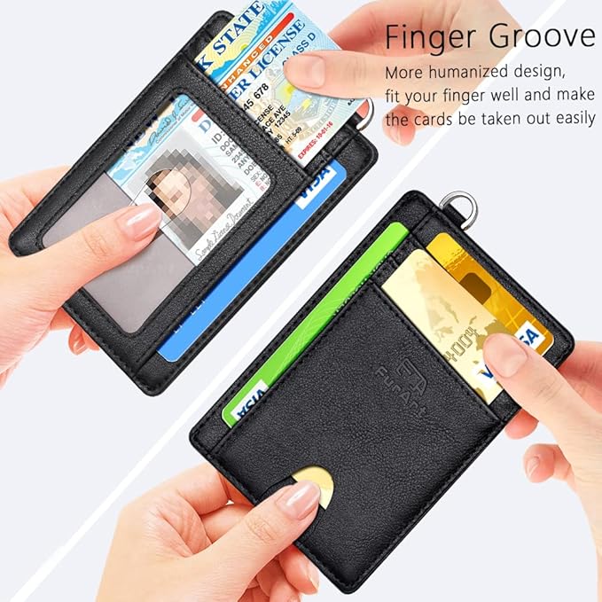 FurArt Slim Minimalist Wallet, Front Pocket Wallets, RFID Blocking, Credit Card Holder for Men