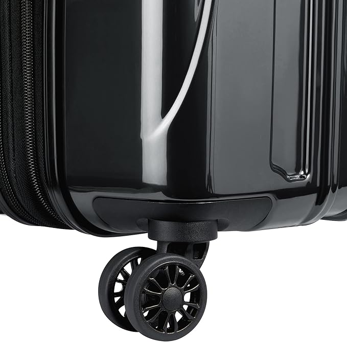 DELSEY PARIS Helium Aero Hardside Expandable Luggage with Spinner Wheels, Black, 2-Piece Set (21/24)