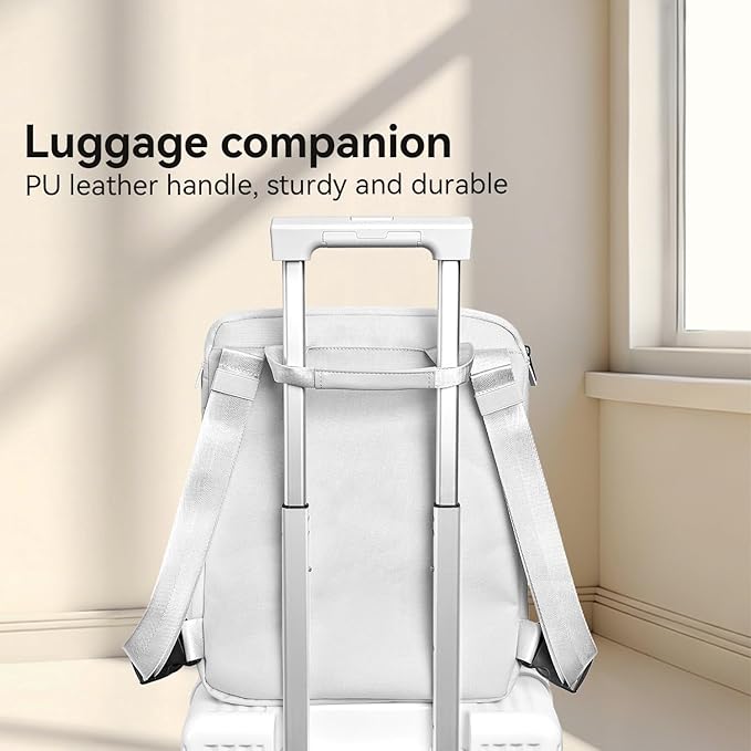 SOKOK Over Luggage Organizer Storage Bag with Multi Pockets, Slide On Luggage Harness with Adjustable Straps, 2-in-1 Travel Accessories Suitcase Vest Bag Fits Most Suitcases, Silver Gray-3