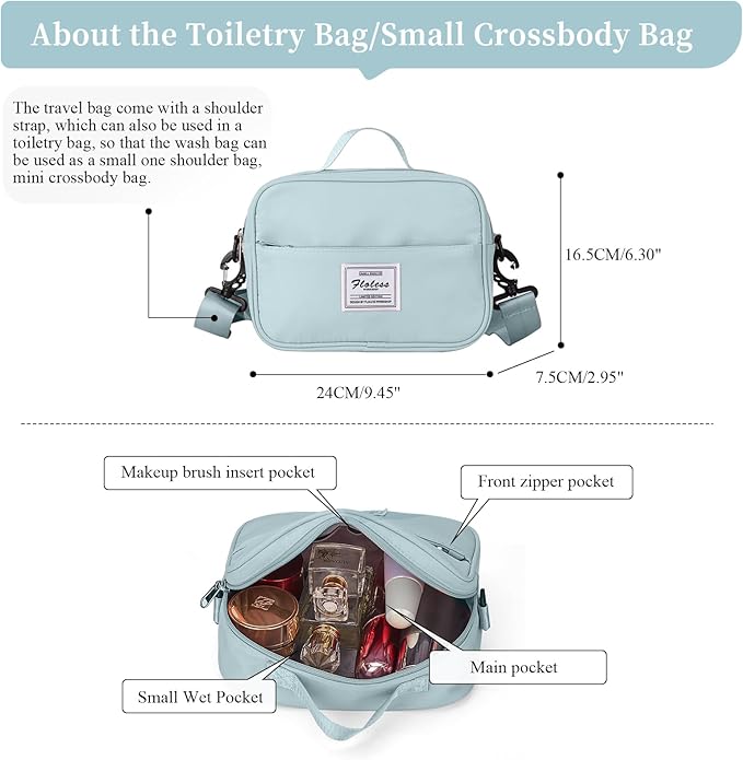 Weekender Bags for Women,Personal Item Travel Bag with Shoes Compartment,Overnight Travel Duffel Bag with Toiletry Bag