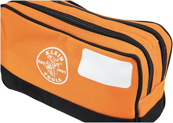 Klein Tools Tool Pouch, Dual Compartments, Heavy-Duty Tool Bag Organizer, Multipurpose Bag