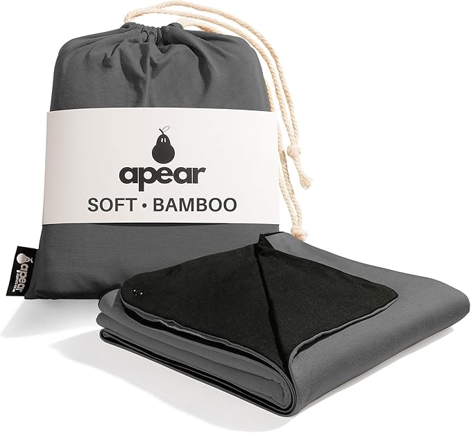 16-in-1 Compact Travel Blanket with Bag – Reversible, Ultra Soft Bamboo Airplane Blanket with Hidden Pocket – Packable for Flights & Travel Essentials (Semi-Weighted, Double Layer)