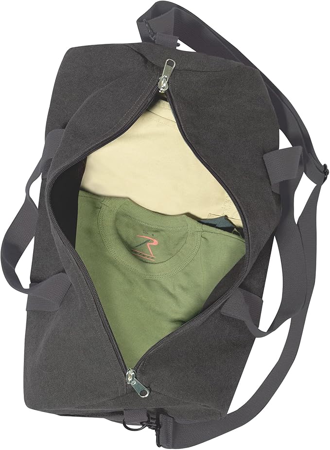 Rothco Heavy-Duty Canvas Shoulder Duffle Bag - Rugged Travel Gym Gear Equipment Bag