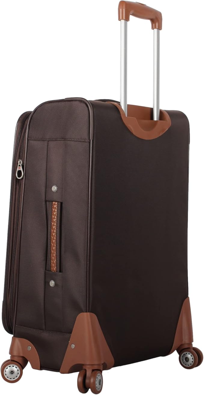 Pathfinder 24 Inch Luggage with Spinner Wheels Softside Expandable Medium Suitcase