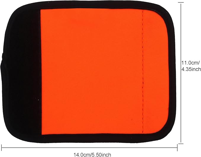Neoprene Luggage Handle Wrap Fluorescent Colors Luggage Identifiers/Tags/Marker (Fluorescent Orange(5 Pack))