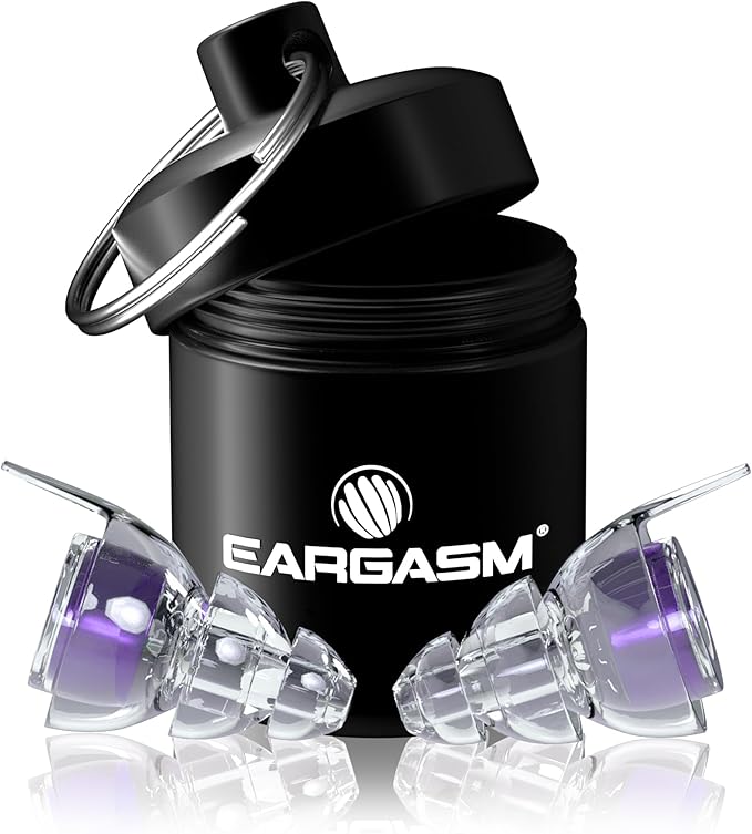 Eargasm High Fidelity Hyperviolet Purple Earplugs for Concerts, Festivals, Musicians, DJs, Night-Life, Motorcycle Hearing Protection - Reusable Ear Plugs for High Fidelity Noise Reduction up to 21 dB