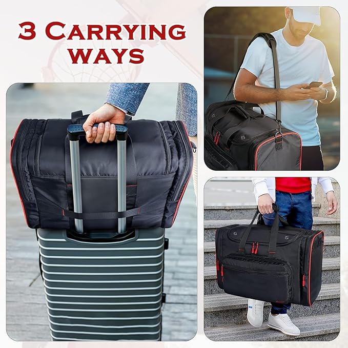 Mancro Padded Sneaker Bag, Sneakerhead Gifts, Shoe Travel Bags Fit 4 Pairs with Insulated Pocket and Shoulder Strap, Multi-functional Sports Gym Duffle for Basketball, Shoes, Cloth
