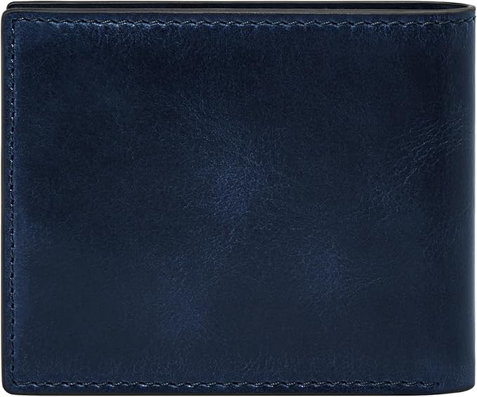 Fossil Men's Derrick RFID-Blocking Leather Bifold Wallet with Flip ID Window for Men