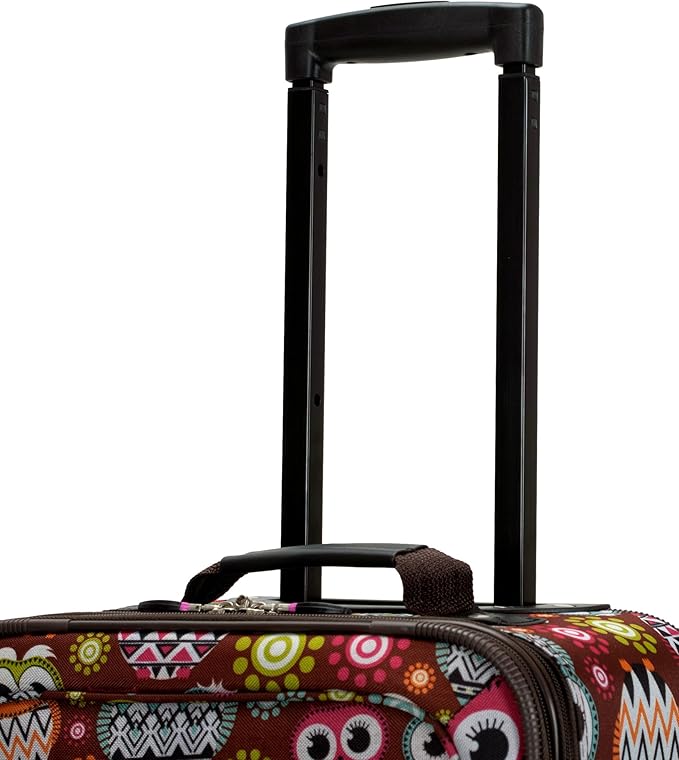 Rockland Fashion Softside Upright Luggage Set, Expandable, Owl, 2-Piece (14/19)