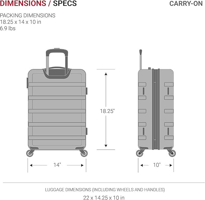 SwissGear 7366 Signature Hardside Expandable Luggage with Spinner Wheels, TSA Lock, Cup-Holder, Pink, Carry-On 19-Inch