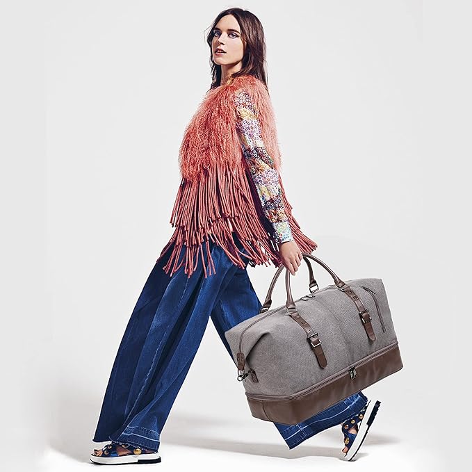 Weekender Overnight Bag Carry On Bag Travel Bag with Shoe Pouch