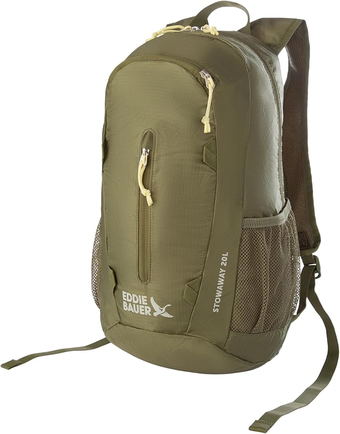 Eddie Bauer Stowaway Packable Backpack | Travel | Outdoor | Lightweight | Foldable | Durable | Ripstop Polyester | 20L - Irish Green