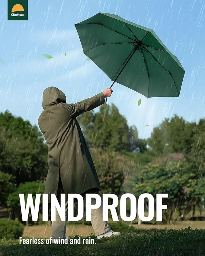 Travel Compact Umbrella Windproof - Portable Automatic for Rain, Folding Umbrella for Men and Women, Portable 210T Fabric