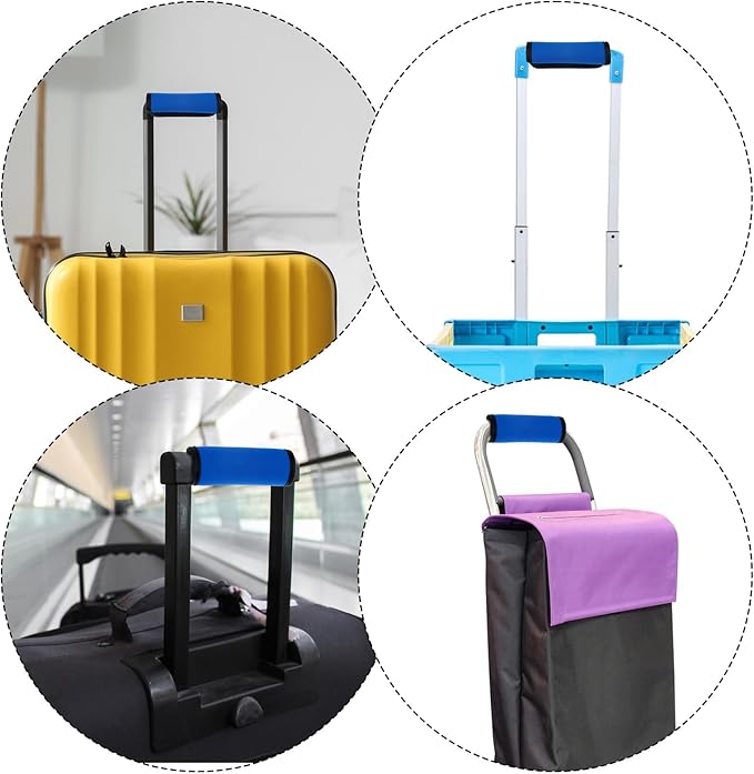 Suitcase Handle Wraps, 6 Pack Neoprene Handle Wraps, Bright Luggage Identifiers Travel Accessories for Airplane Suitcase, Travel Bags, Shopping Carts (Red, Green, Blue, Magenta, Orange, Purple)