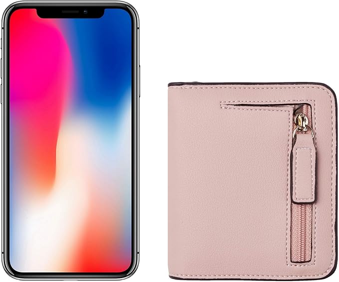Toughergun Women’s Small Slim Leather Wallet with RFID Protection, Compact Bifold Mini Purse with Clear ID Window